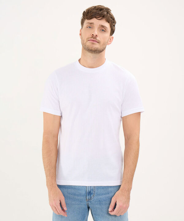 Camiseta Interior Para Hombre Acanalada, Manga Corta image number null